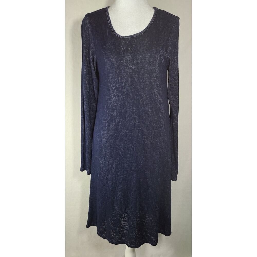 Velvet by Graham & Spencer Dress Women Small Soft Jersey Knit Blue Knee Length